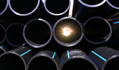 Polymer applications include pipes and large-scale infrastructure systems.